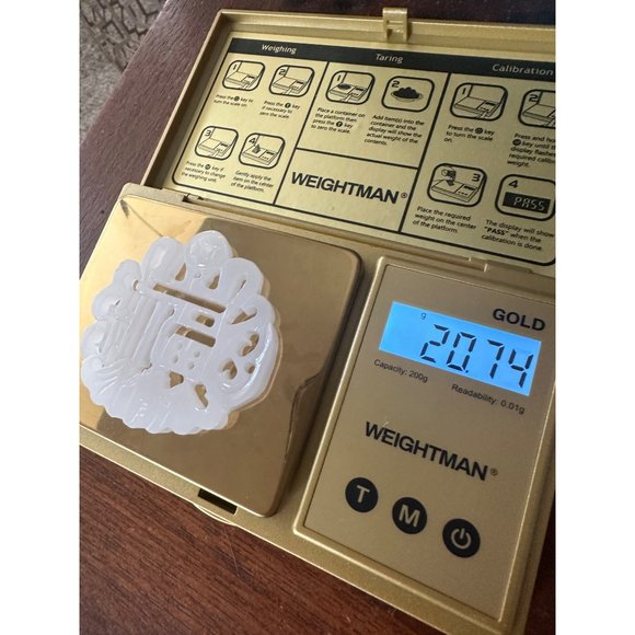 Antique 1800s 19th century Qing Dynasty Chinese hand carved white jade pendant - Picture 8 of 8